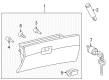 Toyota Sienna Glove Box Diagram - 55550-AE010-B0