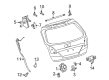 2010 Toyota Venza Trunk Lid Latch Diagram - 69350-0T030