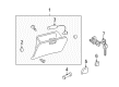 2007 Toyota Highlander Glove Box Diagram - 55501-48150-A0