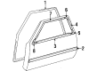 1986 Toyota Corolla Door Moldings Diagram - 75751-12140