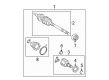 Toyota Yaris Transfer Case Output Shaft Snap Ring Diagram - 90520-22029