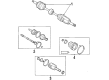 Toyota Corolla CV Joint Diagram - 43470-19097