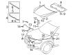 2010 Toyota Highlander Hood Latch Diagram - 53510-48184