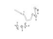 2002 Toyota Camry Sway Bar Bracket Diagram - 48832-33050