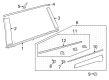 Toyota Grand Highlander Door Moldings Diagram - 75075-0E190