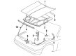 1986 Toyota Camry Lift Support Diagram - 53451-32020