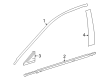 2023 Toyota Mirai Door Moldings Diagram - 75710-62020