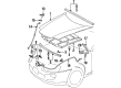 1996 Toyota Supra Hood Latch Diagram - 53510-14240