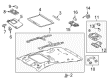 2019 Toyota Prius Prime Dome Light Diagram - 81208-47120-B0