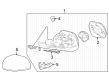 2024 Toyota Sequoia Mirror Cover Diagram - 87915-0C110