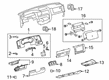 2017 Toyota Sequoia Dash Panel Vent Portion Covers Diagram - 55607-0C011-C0