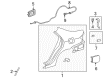 2011 Toyota Corolla Fuel Door Release Cable Diagram - 77035-12520