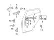 2010 Toyota Matrix Rear Passenger Door Handle Latch Diagram - 69050-02290