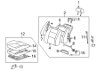 2000 Toyota Camry Seat Cushion Diagram - 71420-33330-B3