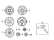 2011 Toyota Matrix Lug Nuts Diagram - 90942-01033