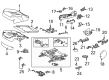 2021 Toyota Mirai Seat Cover Diagram - 71071-62160-A0