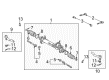 2001 Toyota Highlander Steering Gear Box Diagram - 44250-48070