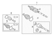 2004 Toyota Matrix Axle Shaft Diagram - 43420-12590