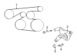 2011 Toyota Matrix Drive Belt Diagram - 90916-A2016