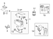 2005 Toyota Prius Center Console Base Diagram - 58901-47030-B1