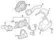 Toyota Grand Highlander Steering Column Cover Diagram - 45287-0E150-C0