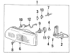 1990 Toyota Camry Headlight Bulb Diagram - 00234-H9004