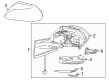 2020 Toyota Prius AWD-e Car Mirror Diagram - 87961-47410