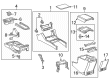 2019 Toyota Tacoma Center Console Base Diagram - 58910-04040-C0