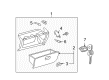 2004 Toyota Solara Glove Box Diagram - 55303-AA040-B0