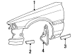 Toyota Camry Fender Diagram - 53802-03010