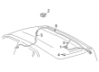 2009 Scion xB Antenna Mast Diagram - 86309-48040