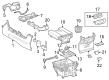 2024 Toyota Tundra Center Console Latch Diagram - 58976-0C020