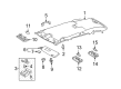 2011 Toyota Highlander Sun Visor Diagram - 74310-48520-B0