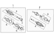 2001 Toyota Echo CV Joint Diagram - 43470-59456