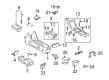 2004 Toyota Highlander Center Console Base Diagram - 58912-48030-A0