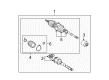 2010 Toyota Highlander Axle Shaft Diagram - 43410-0W240