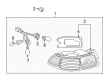 2000 Toyota Camry Light Socket Diagram - 81555-AA040