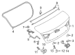 Toyota Yaris iA Weather Strip Diagram - 64461-WB002