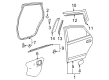 Toyota Prius Door Seal Diagram - 67872-47020