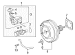 2017 Toyota Camry Brake Booster Vacuum Hose Diagram - 44773-06100