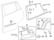 2023 Toyota Corolla Cross Door Moldings Diagram - 75077-0A041