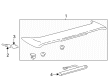 2001 Toyota Corolla Spoiler Diagram - 76871-02900