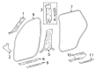 2023 Toyota Sequoia Weather Strip Diagram - 62331-0C080