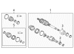 Toyota Yaris CV Boot Diagram - 04437-0D050