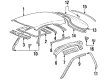 1992 Toyota Celica Weather Strip Diagram - 62381-20072