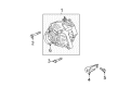 Toyota Camry Alternator Diagram - 27060-31082