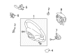 2009 Toyota FJ Cruiser Steering Column Cover Diagram - 45186-35020-B0