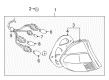 2002 Toyota Prius Back Up Light Diagram - 81561-47030