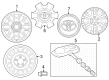 Toyota Sequoia Wheel Cover Diagram - 42603-0C121