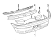 1995 Toyota Paseo Bumper Diagram - 52159-16903